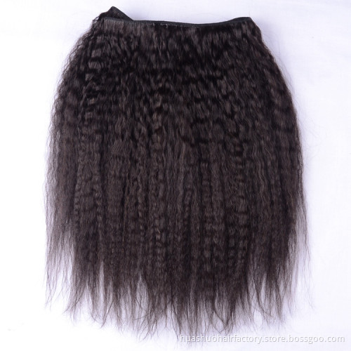 180% Density Bleached Knots Real Kinky Twist Curtain Curly Indian Knot Long Hair Extensions